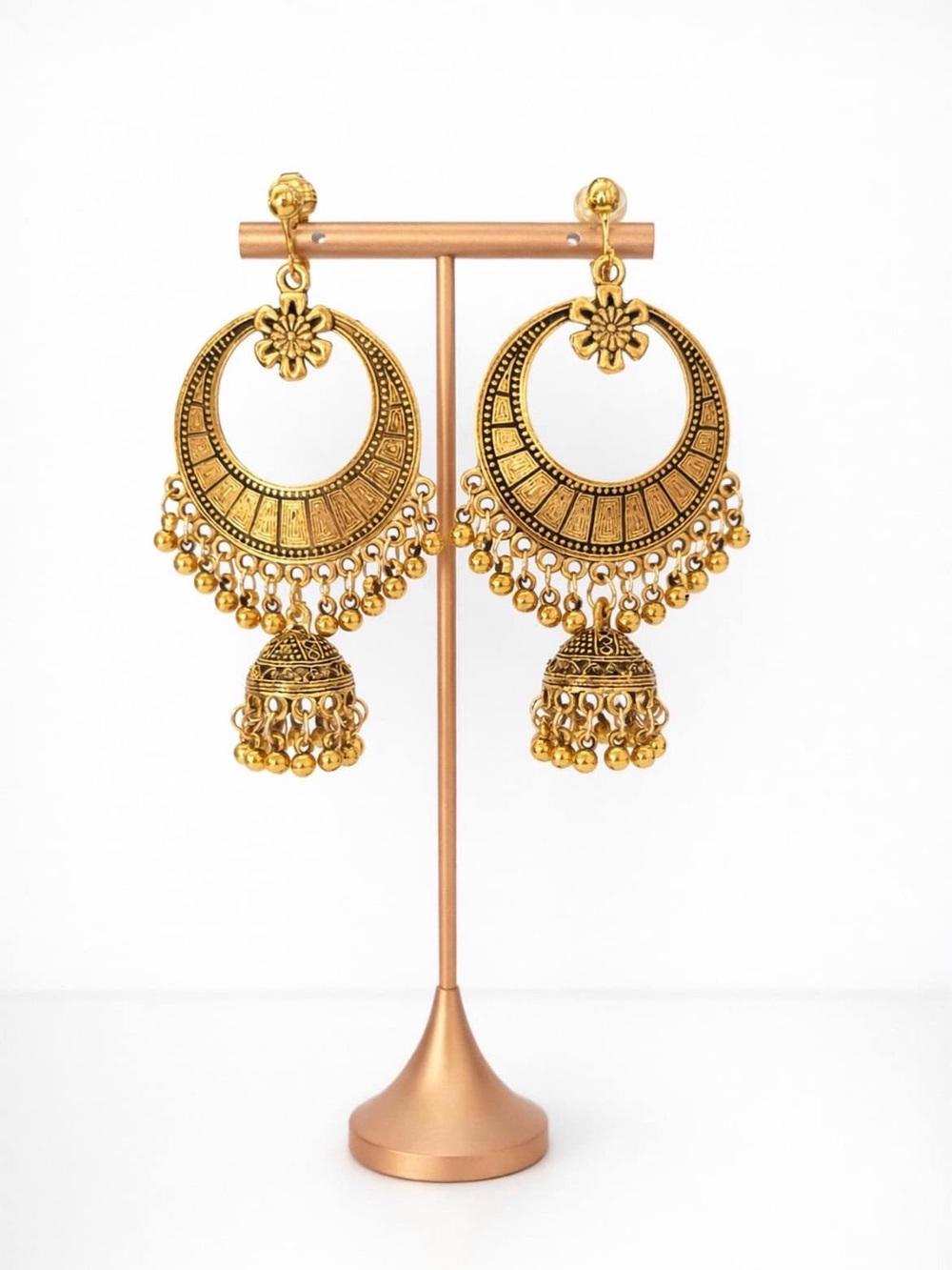 Indian Jhumka Clip-on Earrings